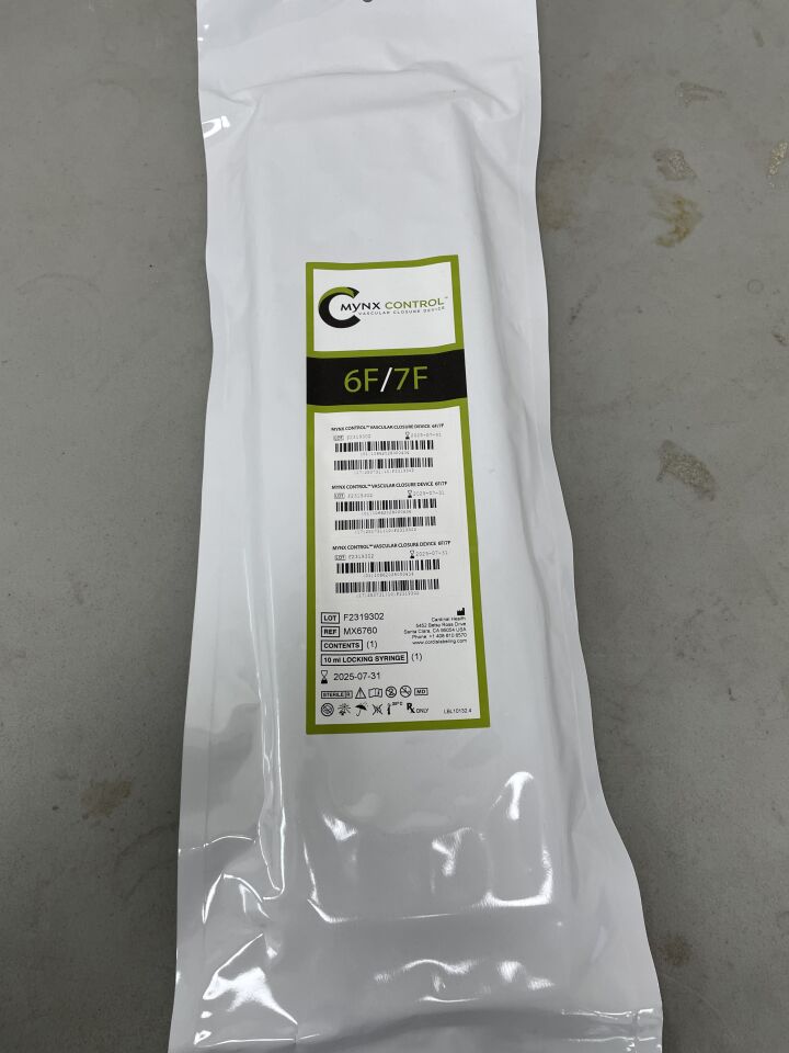 MX6760 - CORDIS - MynxGrip 6F/7F Vascular Closure Device, (EA) - ( Expiry Date: 2025-07-31 )