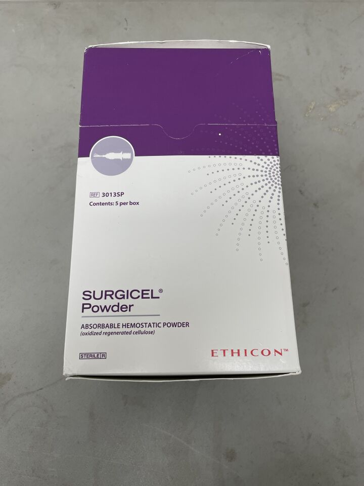 3013SP - ETHICON - Surgicel Powder Absorbable Hemostat, 3 g, (BX/5) - ( Expiry Date: 2025-04-30 )