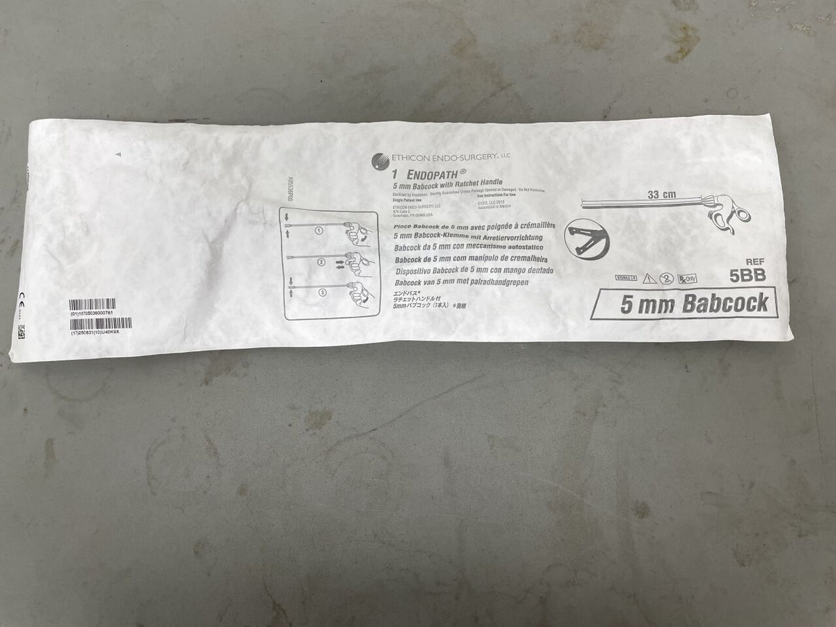 5BB - ETHICON - ENDOPATH 5 mm Babcocks with Ratchet Handle, (EA)