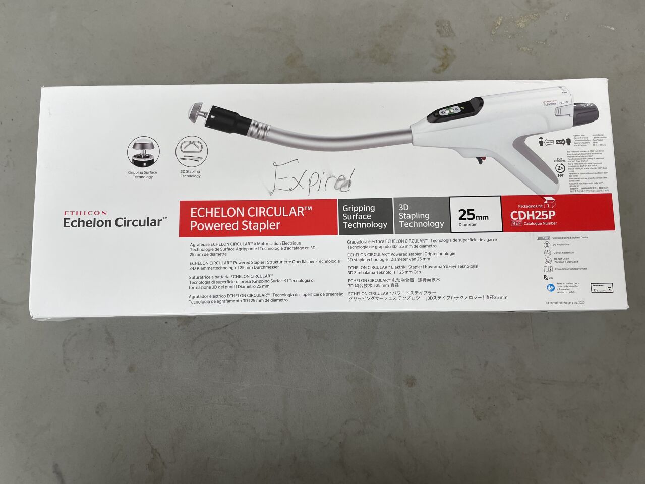 CDH25P - ETHICON - Ethelon Circular Powered Stapler with Gripping Surface Technology and 3D Staples, 25 mm Size, (BX/1) - ( Expiry Date: 2025-11-30 )