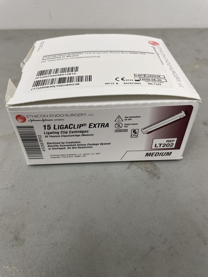 LT202 - ETHICON - Extra Clip Cartridge 20 Medium Titanium, (BX/15) - ( Expiry Date: 2025-06-30 )