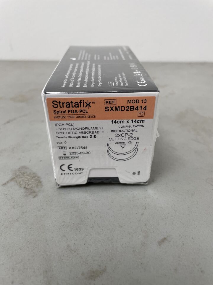 SXMD2B414 - ETHICON - Stratafix Spiral PGA-PCL Absorbable Monofilament Suture, Size 2-0, 6 in. Length, CP-2 Needle, (BX/12) - ( Expiry Date: 2025-09-30 )