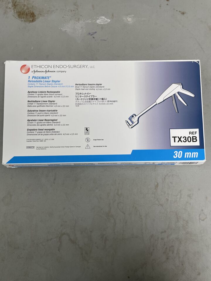 TX30B - ETHICON - Proximate Linear Stapler with Blue Reload, 30 mm Size, (BX/1) - ( Expiry Date: 2025-08-31 )