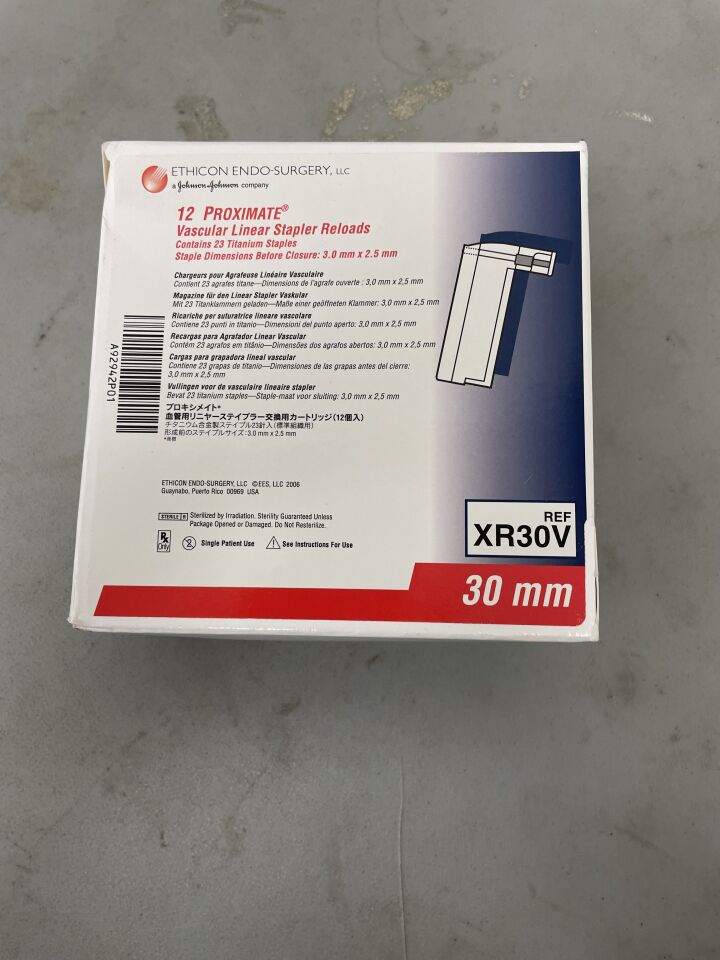 XR30V - ETHICON - Proximate Reloadable Staplers Cartridge, White, For TX30 30 mm Linear Stapler, (BX/12) - ( Expiry Date: 2024-11-30 )