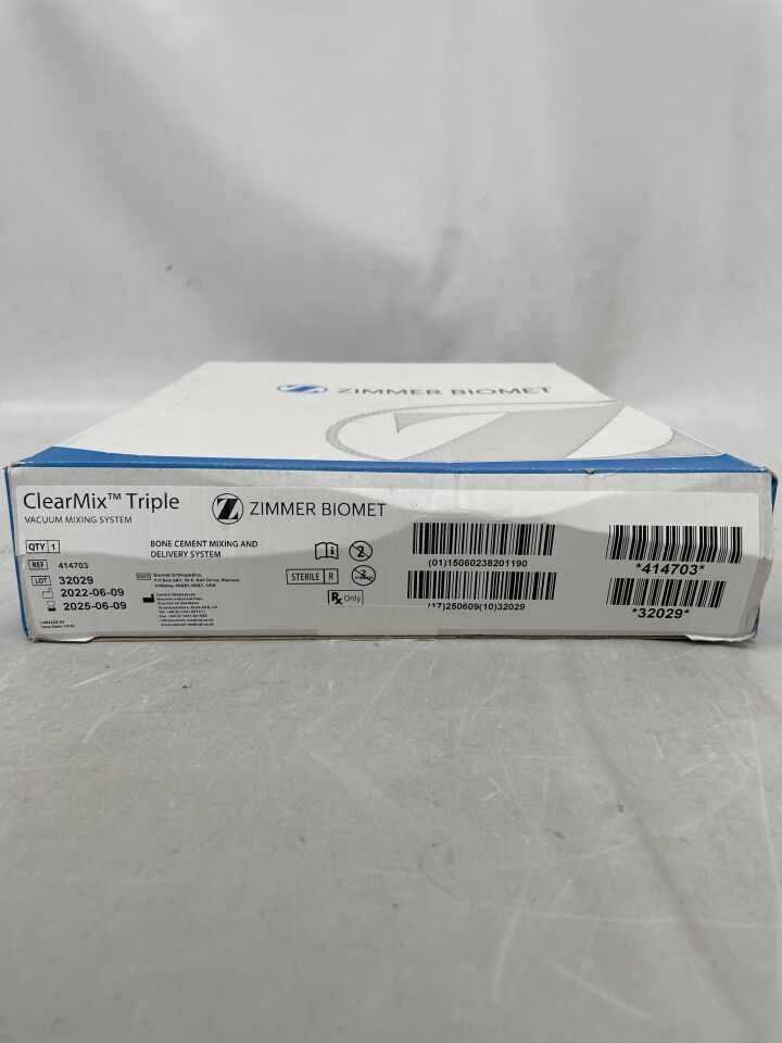 414703 - ZIMMER - ClearMix Triple Vacuum Bone Cement Mixing and Delivery System, (BX/1) - ( Expiry Date: 2024-11-24 )