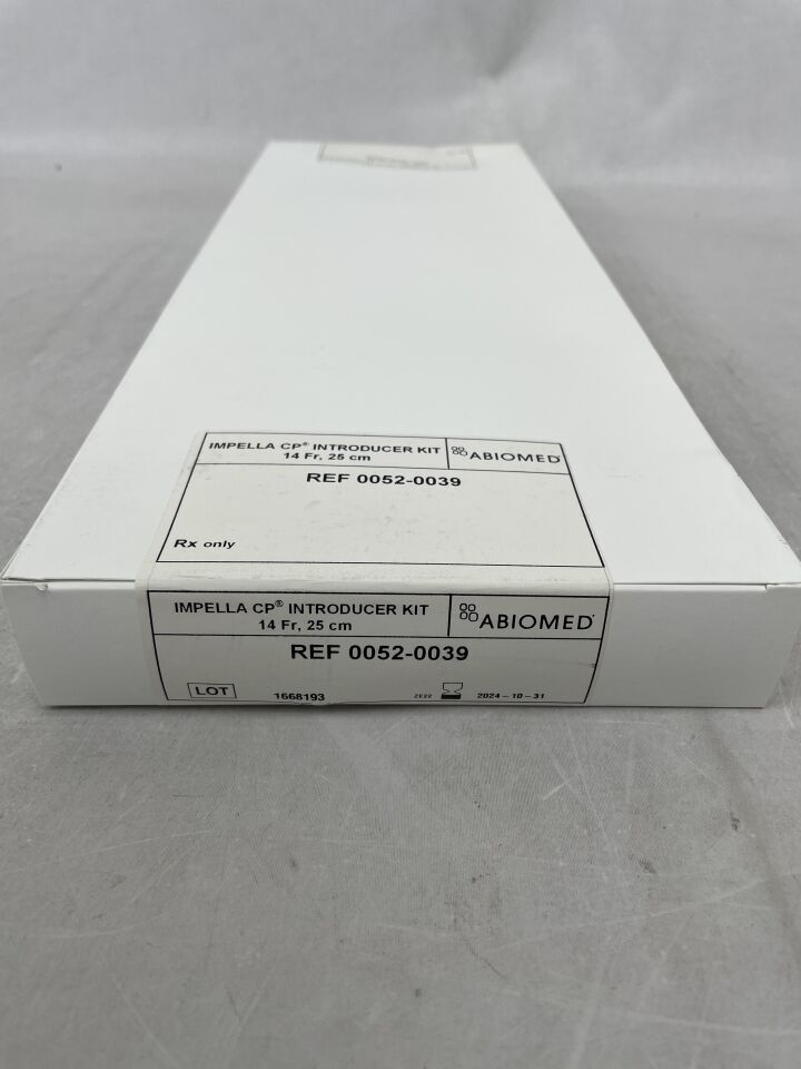 0052-0039 - ABIOMED - Introducer Kit for Impella CP - Hemostatic Peel Away Introducer System with Infusion Sideport - 14Fr x 25cm, (BX/1)