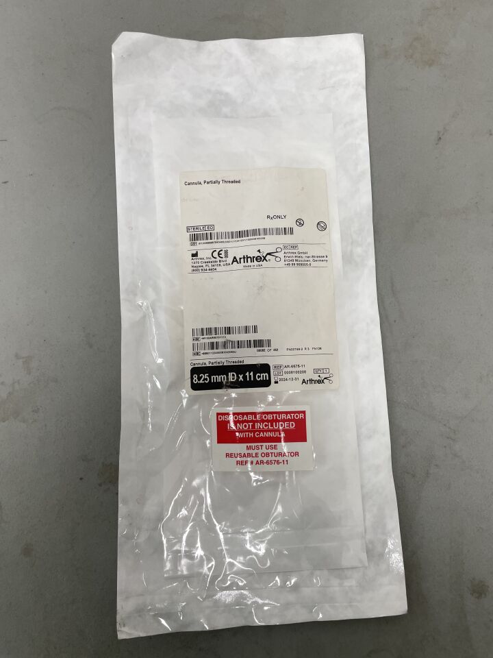 AR-6575-11 - ARTHREX - Partially Threaded Cannula, 8.25 mm ID 11 cm Length, (EA)