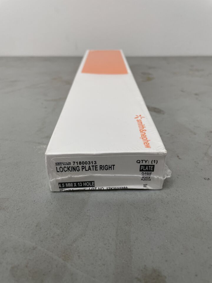 71800313 - SMITH & NEPHEW - Peri-Loc Lateral Proximal Tibia Locking Plate, Right, 13 Hole, 4.5 x 255mm, (BX/1)