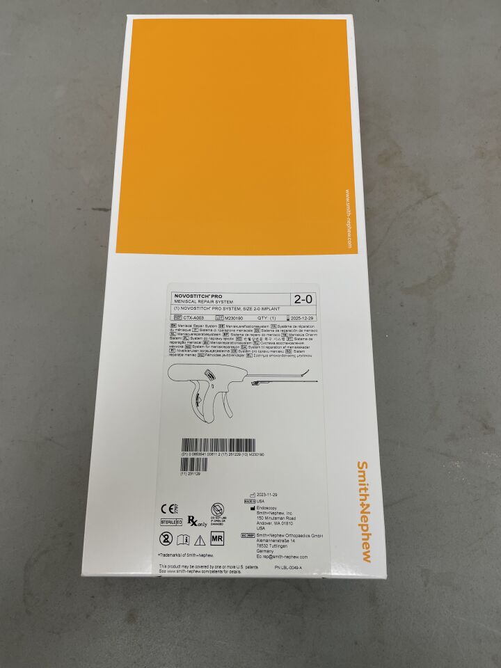 CTX-A003 - SMITH & NEPHEW - NovoStitch Pro Meniscal Repair System, Size 2-0, (BX/1)