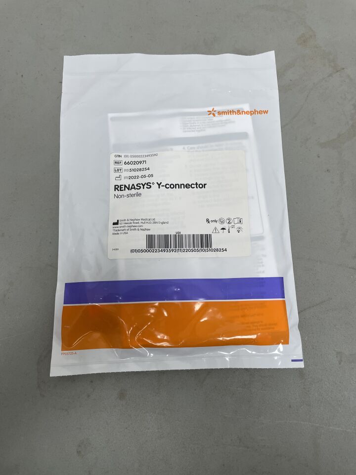 66020971 - SMITH & NEPHEW - Renasys Y-Connector for Negative Pressure Wound Therapy, (EA)