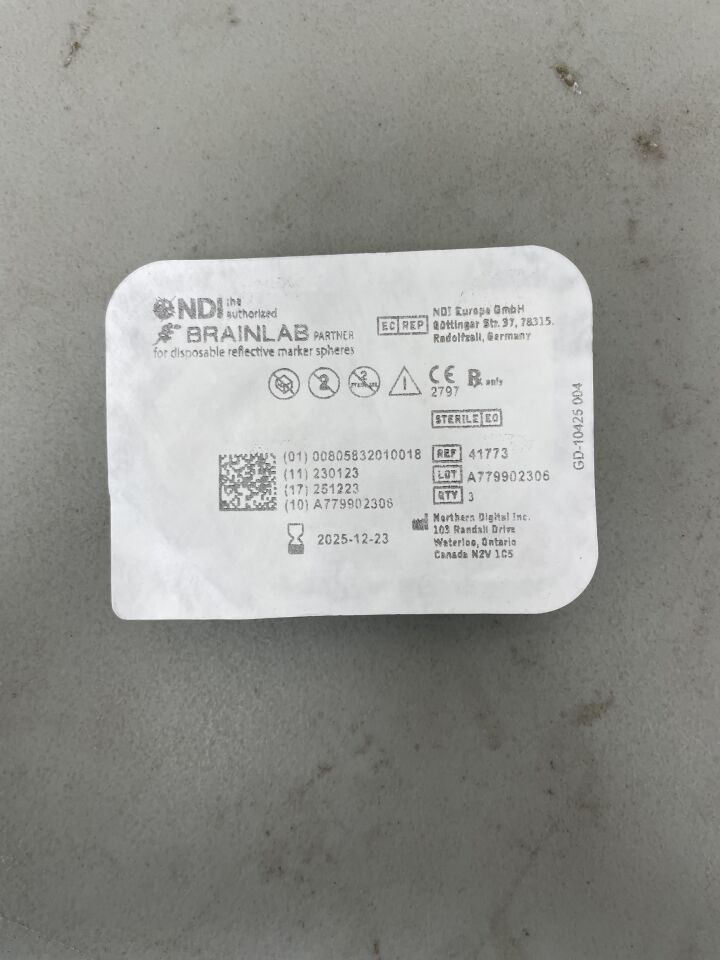 41773 - NDI - Disposable Reflective Marker Spheres (3 per Pack), (EA)