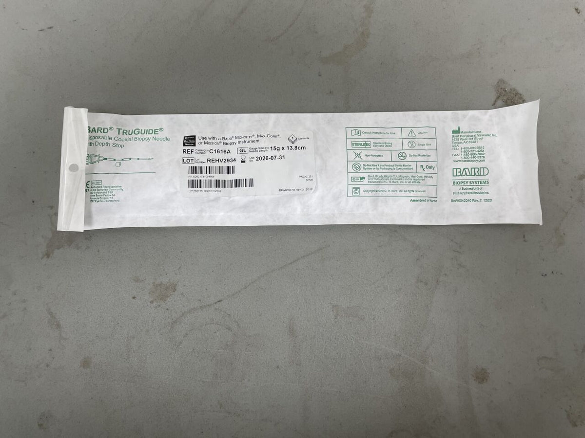 C1616A - BARD - TruGuide Coaxial Biopsy Needle 15G x 13.8cm, (EA)