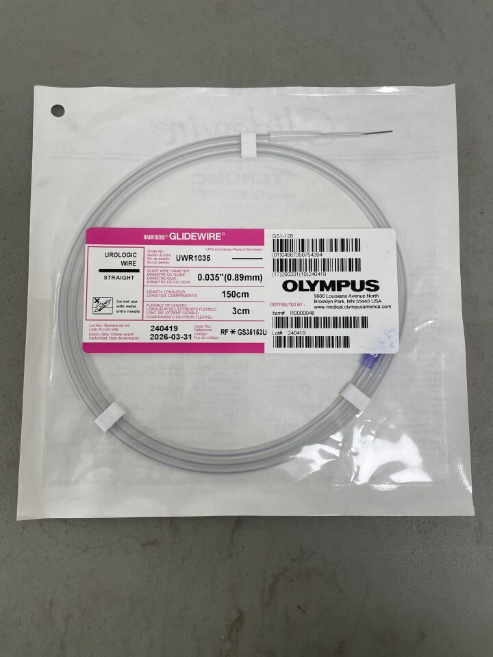 UWR1035 - TERUMO - Radifocus Glidewire Straight, Urologic Wire - .035" x 150cm x 3cm, (EA)