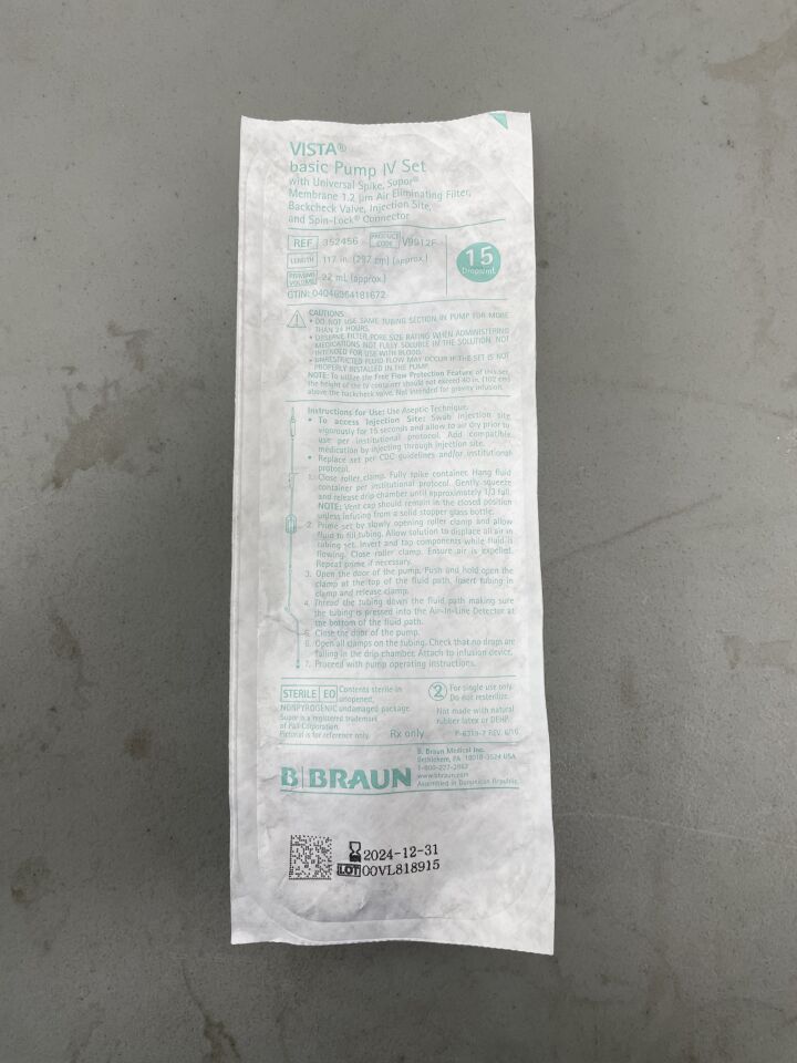 352456 - B BRAUN - Vista Basic IV Pump Protection Set, (EA)