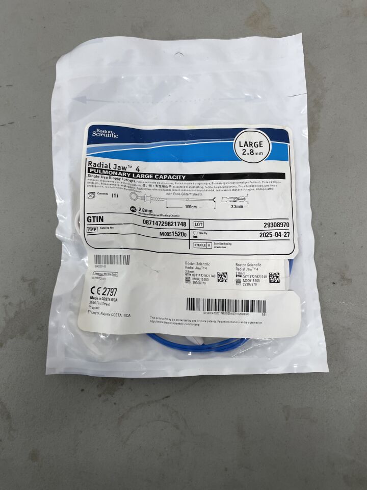 1520 - BOSTON SCIENTIFIC - Radial Jaw 4 Single-Use Biopsy Forceps - Pulmonary Large Capacity - 2.8mm x 100cm, (EA)