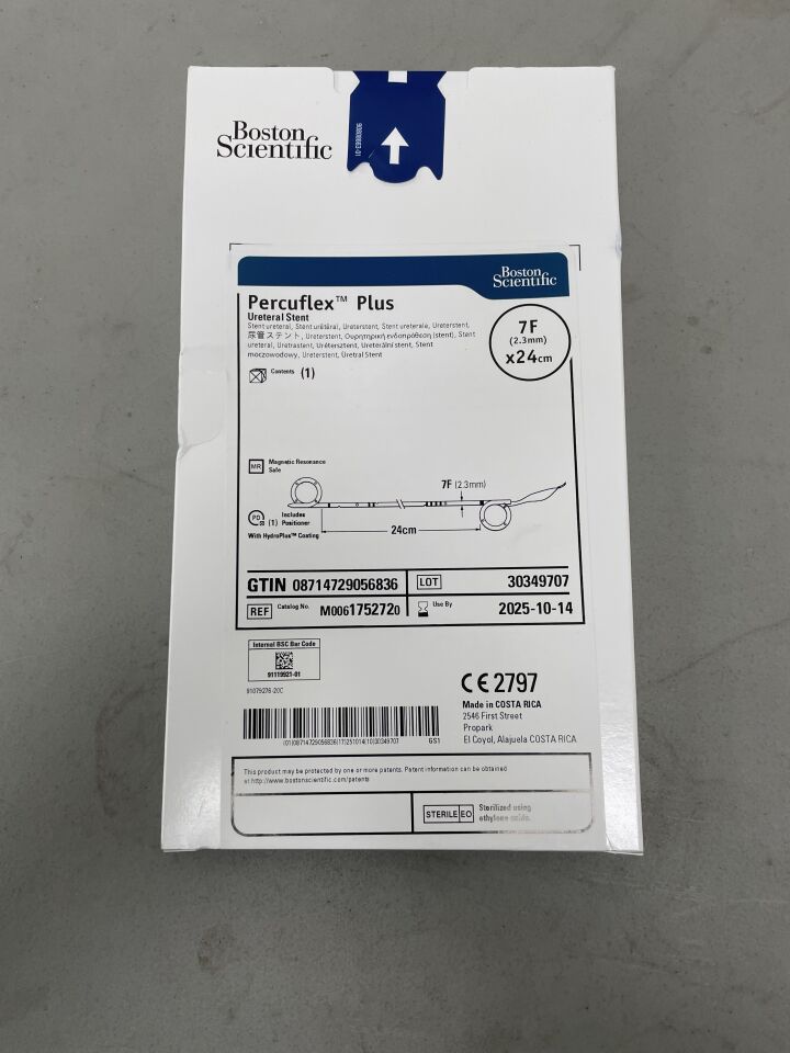 175272 - BOSTON SCIENTIFIC - Percuflex Plus Ureteral Stent, 7 Fr dia. x 24 cm Length, (BX/1)