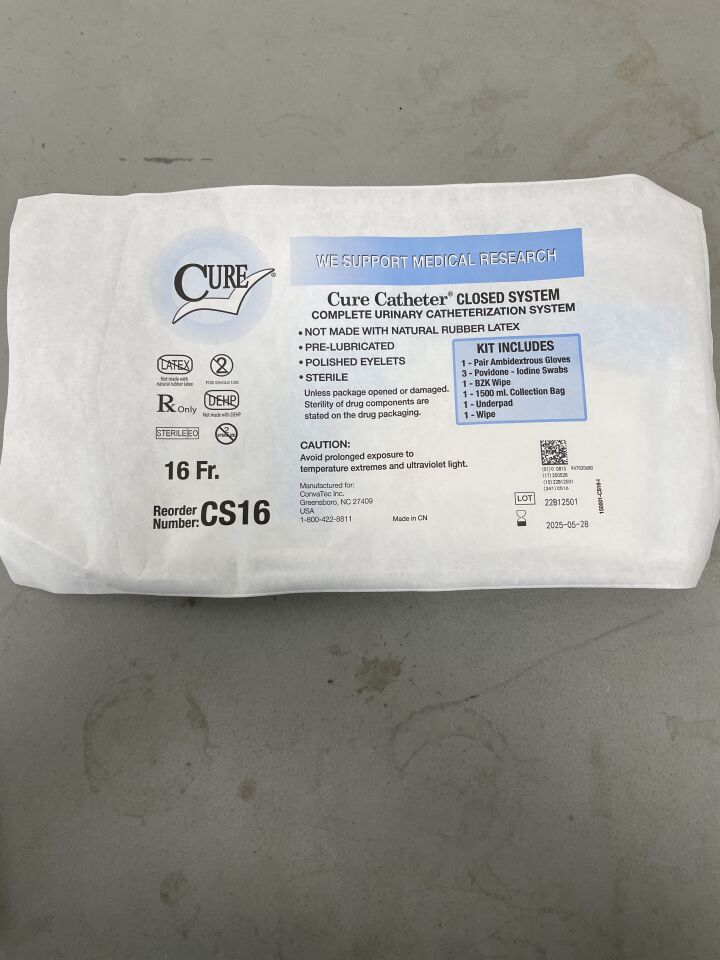 CS16 - CONVATEC - Cure Medical Closed System Catheter Kit, 16F, (EA)