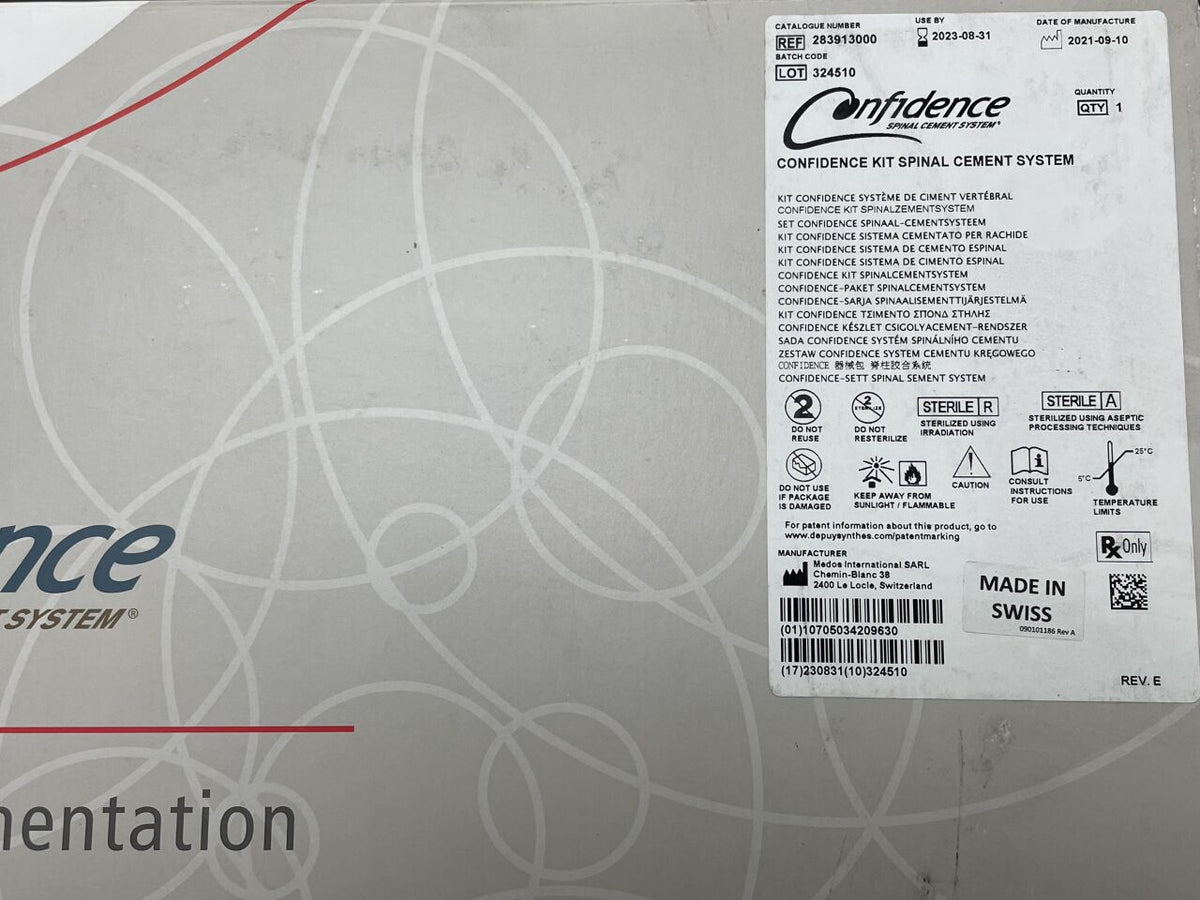 283913000 - MEDOS - confidence spinal cement system confidence kit spinal cement system, (BX/1)