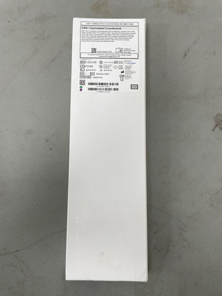 03.333.214S - DEPUY - CSS+ Countersink, 6.5 x 7.5mm, (BX/1)