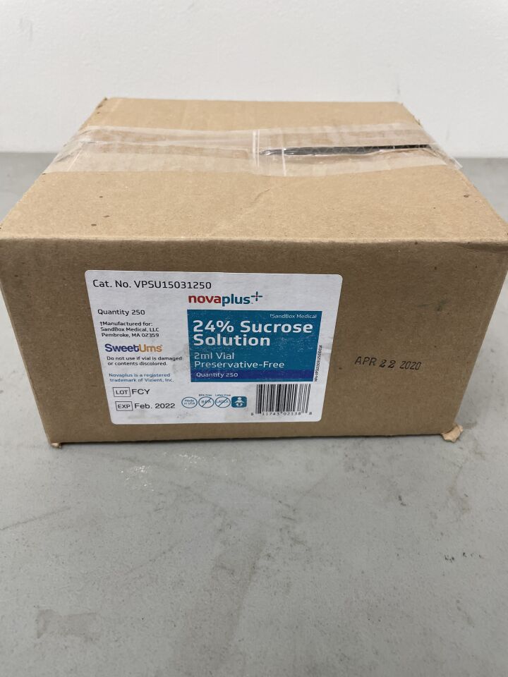 VPSU15031250 - SANDBOX MEDICAL - Novaplus Sucrose Solution, 24%, 2 mL Vial, (BX/250)