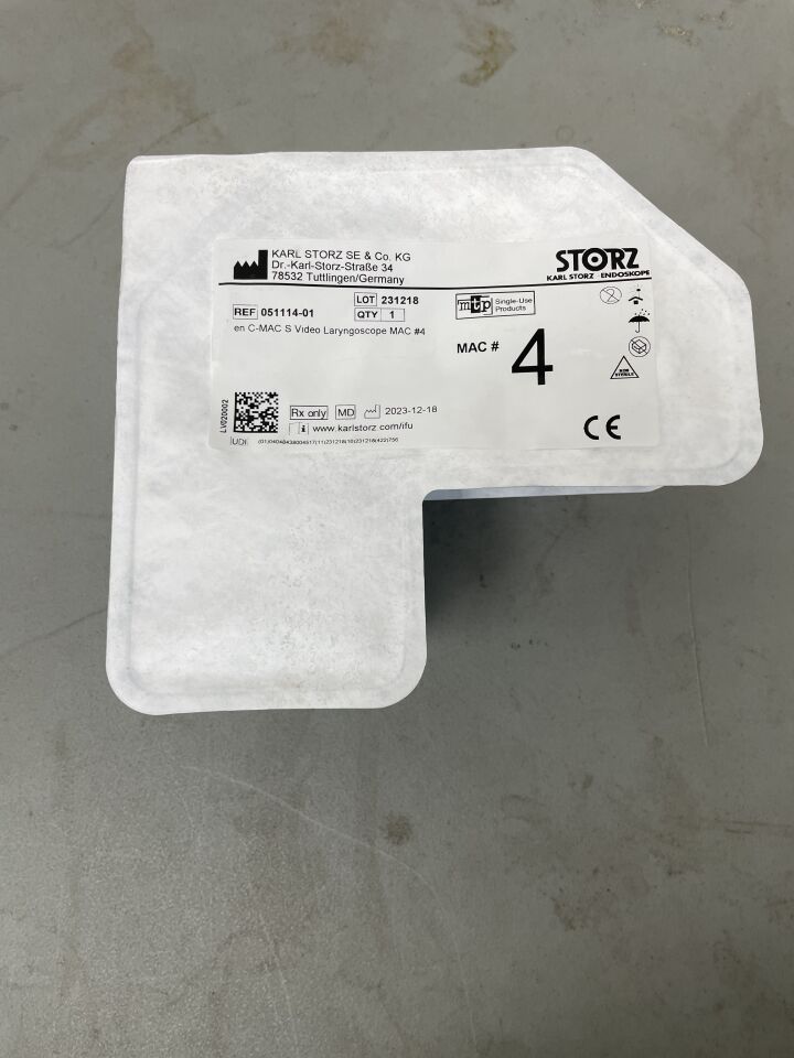 051114-01 - STORZ - C-MAC S Video Laryngoscope MAC 4, (EA)