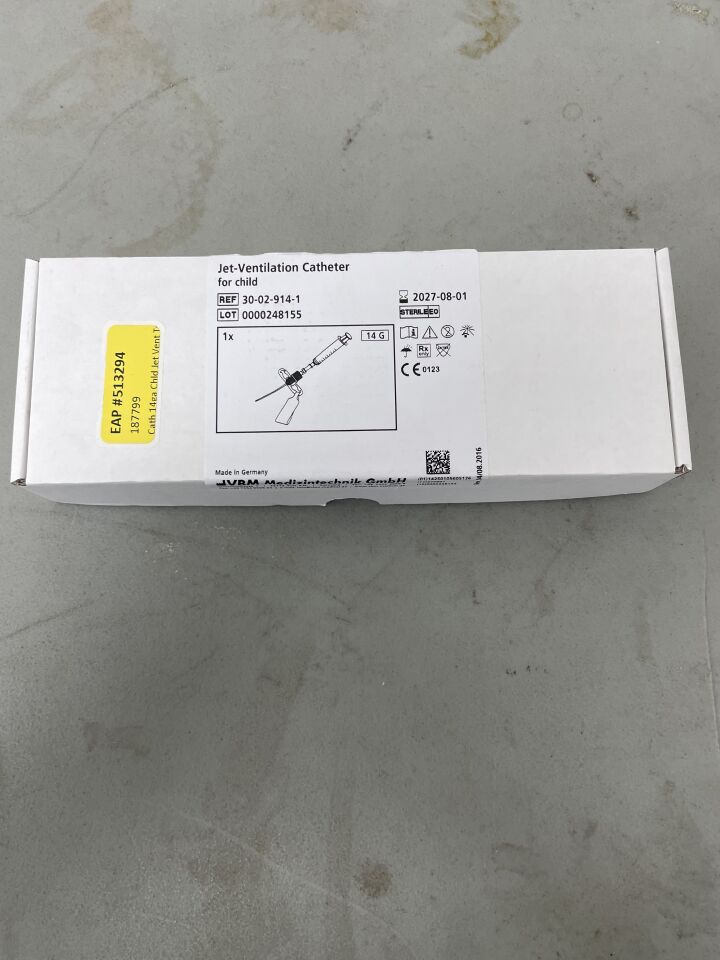30-02-914-1 - VBM - Jet-Ventilation Catheter For Child, 14G, (BX/1)