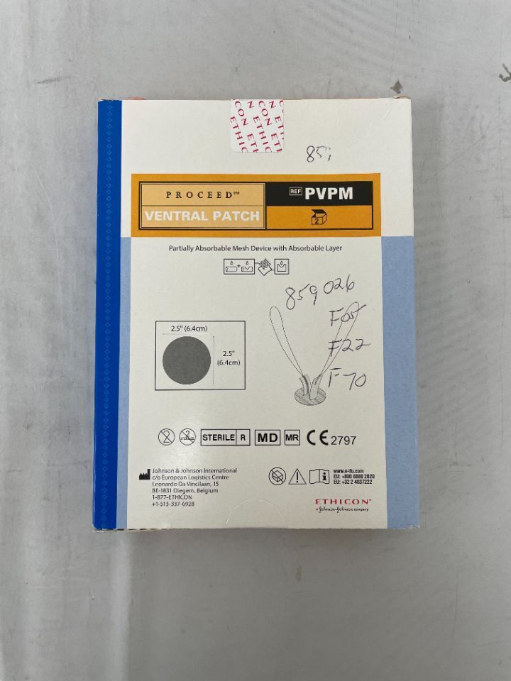 PVPM - ETHICON - Proceed Ventral Patch, 6.4 x 6.4 cm, (BX/2)