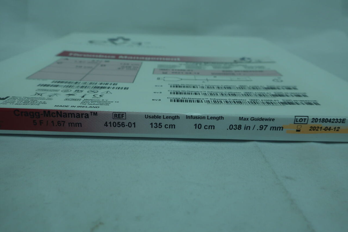 41056-01 - EV3 - ev3 Cragg-McNamara Valved Infusion Catheter, 5F x 135cm x 10cm x .038", (BX/1)