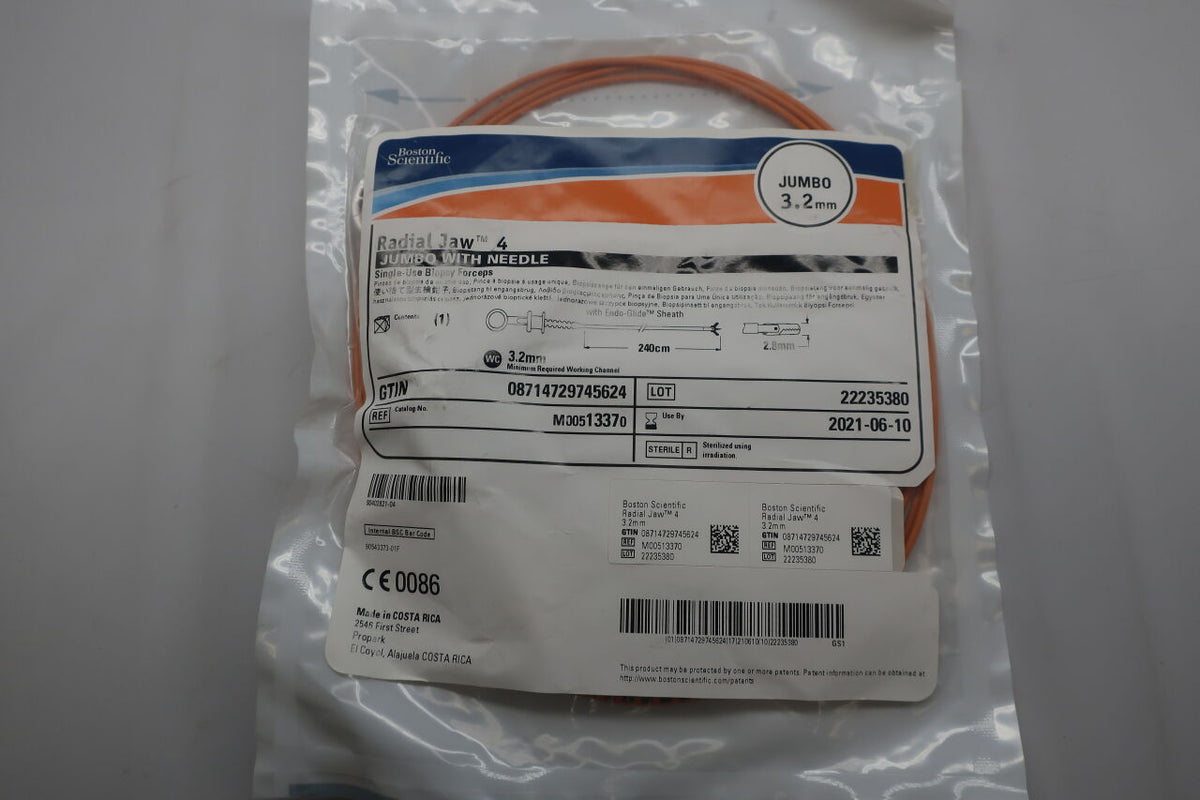1337 - BOSTON SCIENTIFIC - Radial Jaw 4 Biopsy Forceps, Jumbo with Needle, 3.2mm, (EA)
