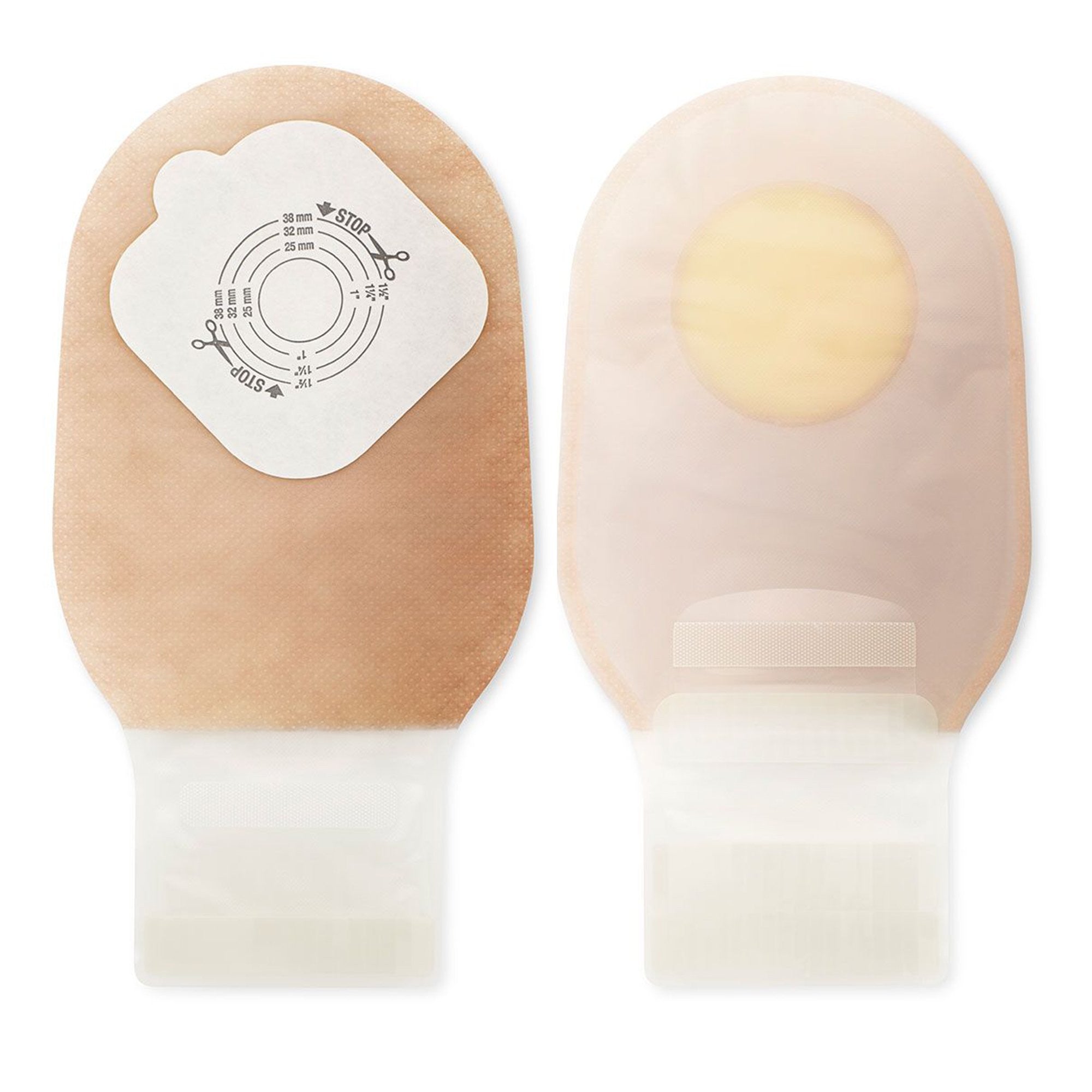 569770 - Pouchkins - Ostomy Pouch Pouchkins One-Piece System 6-1/2 Inch Length Trim To Fit 38 mm Stoma Drainable 3796 Box of 10, (BX)