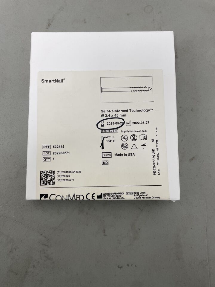 532445 - CONMED - SmartNail, 2.4 x 45mm, (BX/1)