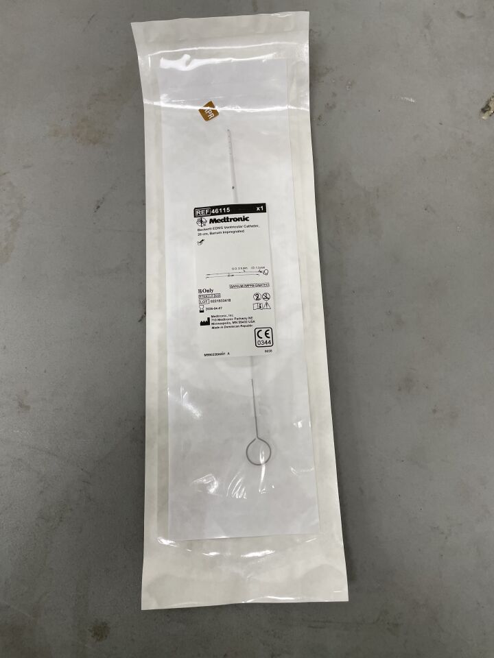 46115 - MEDTRONIC - Becker EDMS Ventricular Catheter, Barium, 20cm, (EA)