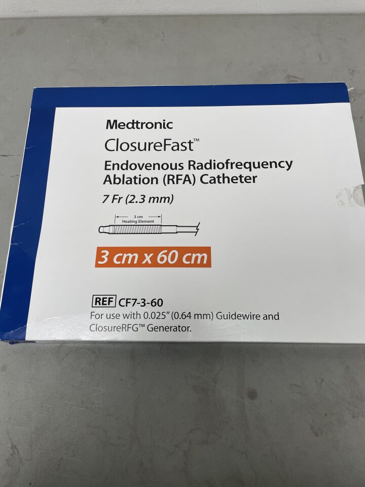 CF7-3-60 - MEDTRONIC - ClosureFast Endovenous RFA Catheter 3mm Coil, 60cm, (BX/1)