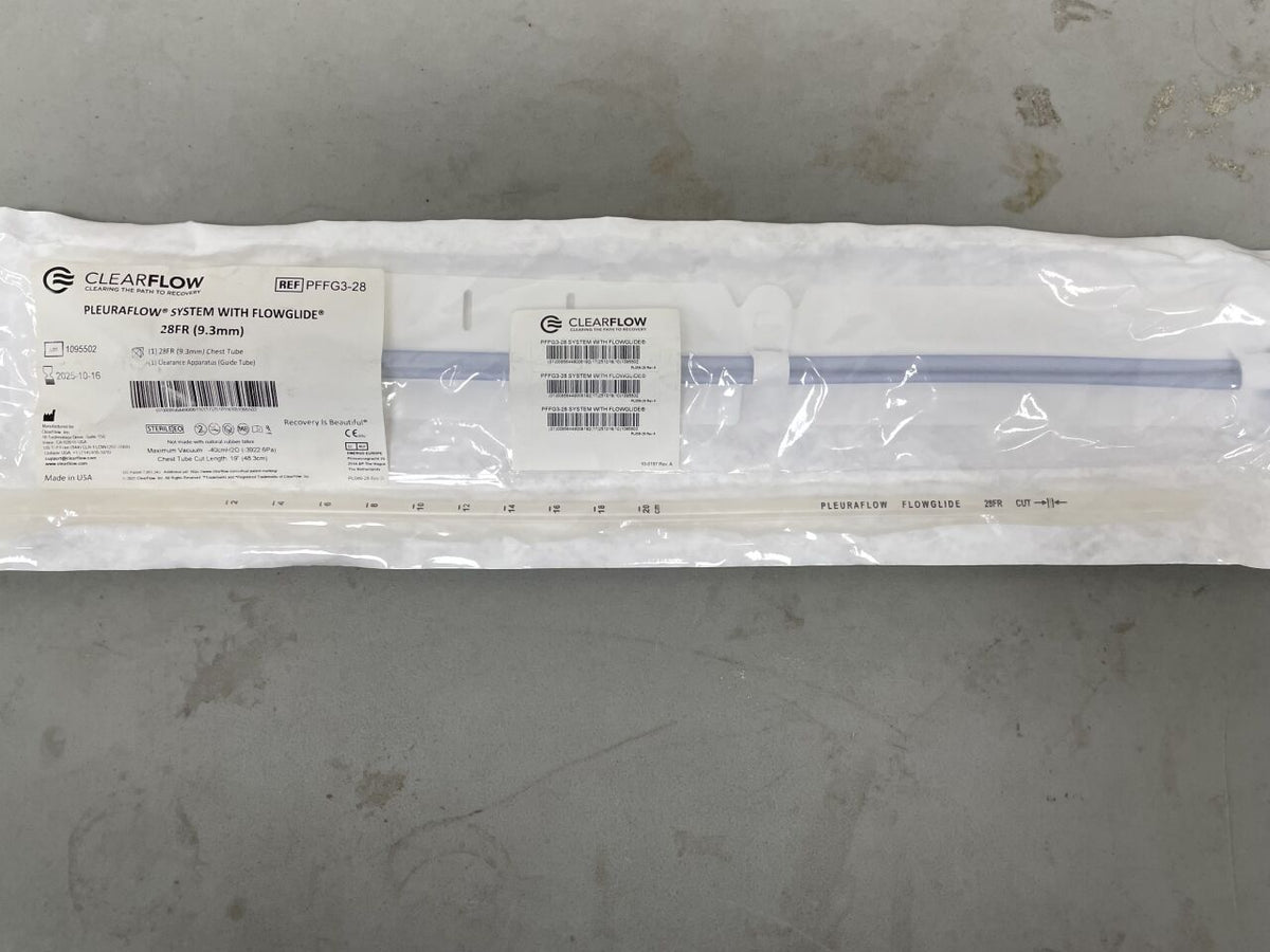 PFFG3-28 - CLEARFLOW - ClearFlow Pleuraflow ACT System with Flowglide, 28F, (EA)