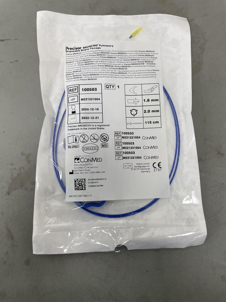 100503 - CONMED - Precisor Broncho Pulmonary Biopsy Forceps, Alligator Cup, Coated 1.8mm x 115cm, (EA)