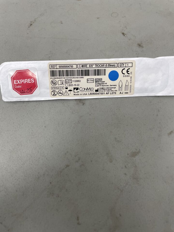 505004700 - CONMED - c-wire pak double ended orthopaedic wire, trocar, (EA)