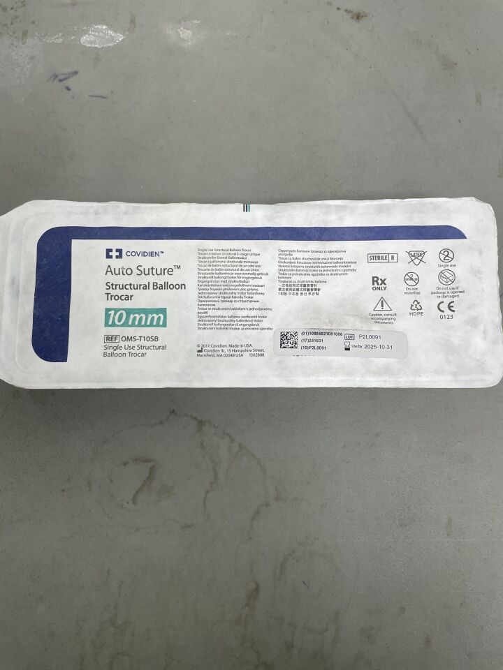 OMS-T10SB - COVIDIEN - Spacemaker Structural Balloon Trocar with Built-in Converters, 5 and 7/8 mm, (EA)