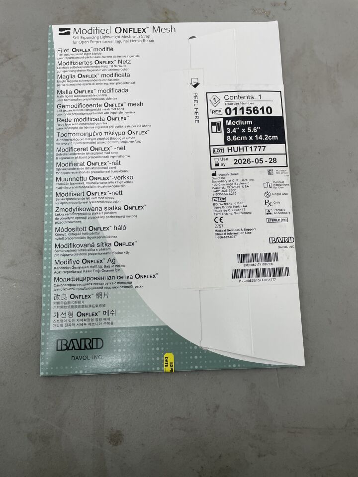 115610 - BARD - Modified OnFlex Mesh, Medium 8.6cm x 14.2cm, (BX/1)