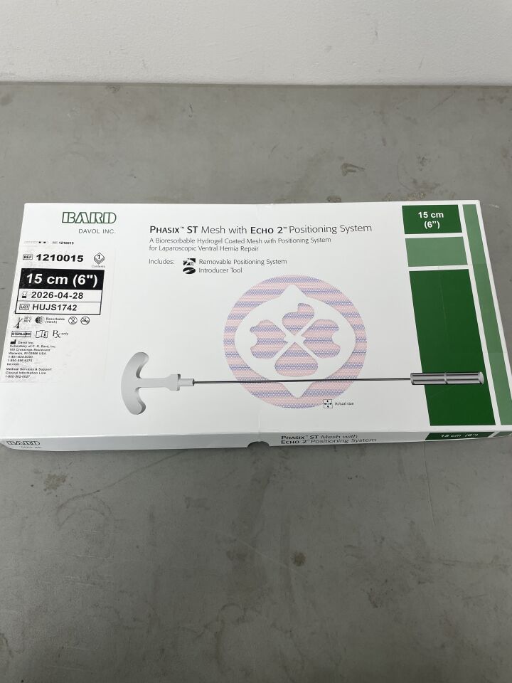 1210015 - BARD - Phasix ST Bioresorbable Mesh w/ECHO 2 Positioning System, 15cm (6") Circle, (BX/1)