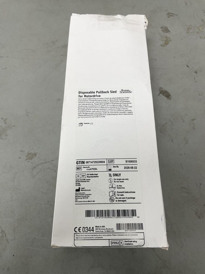 A7020 - BOSTON SCIENTIFIC - Disposable Pullback Sled for Motordrive, (BX/1)