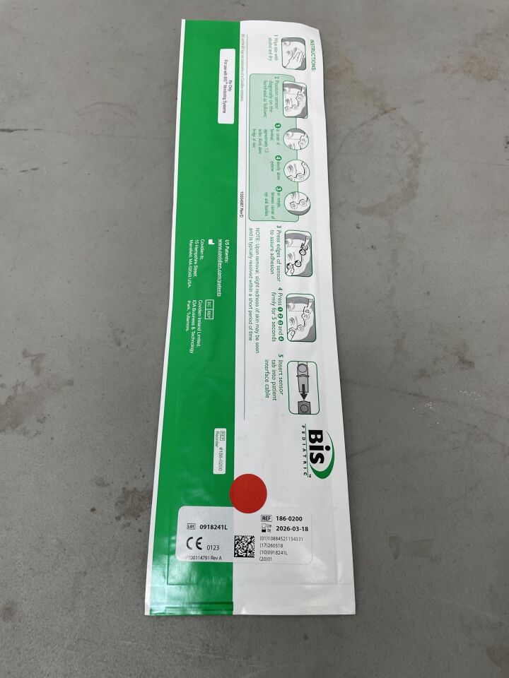 186-0200 - COVIDIEN - BIS Pediatric Sensor, (EA)