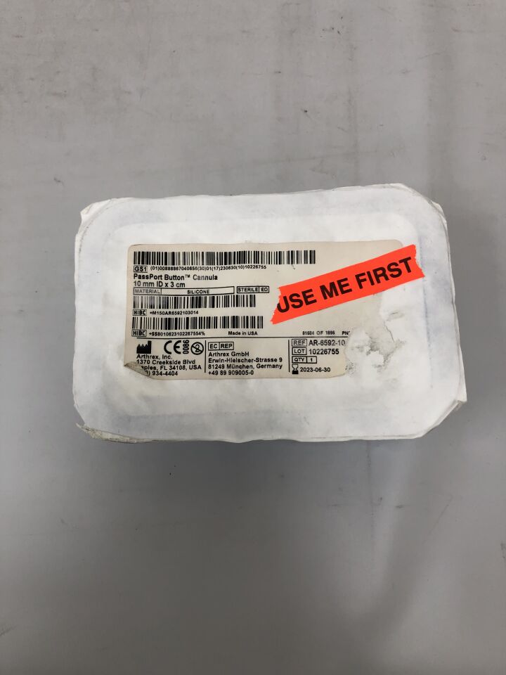 AR-6592-10-30 - ARTHREX - PassPort Button Cannula, 10mm ID x 3cm, (EA)