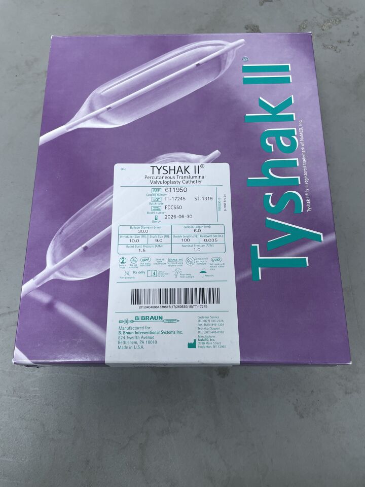 611950 - B BRAUN - Tyshak II Balloon Dilatation Catheter 30mm x 60mm, 100cm, (BX/1)