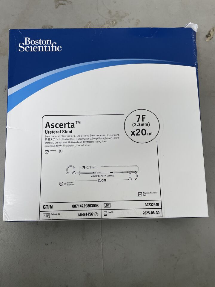 145617 - BOSTON SCIENTIFIC - Ascerta Ureteral Stent - 7Fr x 20cm, (BX/1)