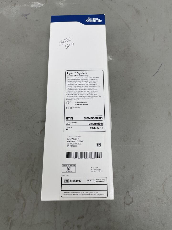 850300 - BOSTON SCIENTIFIC - Lynx System Suprapubic Mid-Urethral Sling, (BX/1)