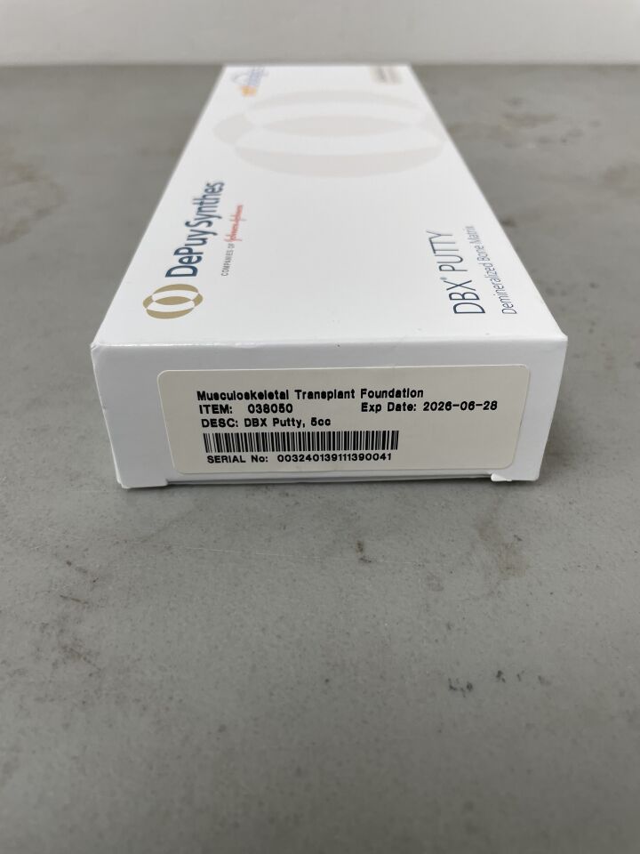 38050 - DEPUY - DBX Putty, 5cc Demineralized Bone Matrix, (BX/1)