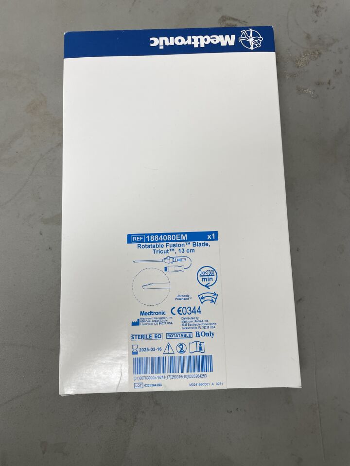 1884080EM - MEDTRONIC - 4.0mm Rotatable Fusion Blade, Tricut, 13cm with EM Tracking, (BX/1)