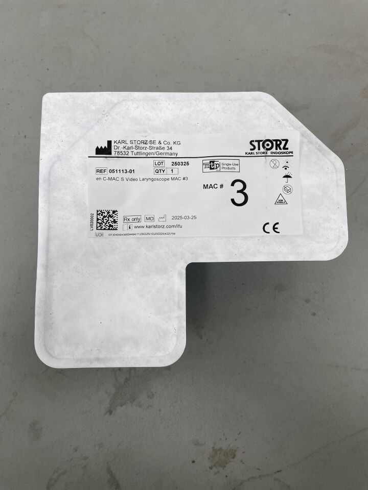 051113-01 - STORZ - C-MAC S Video Laryngoscope MAC 3, (EA)