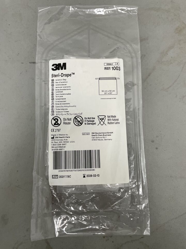 1003 - 3M - Steri-Drape Isolation Bag, 20" x 20", (EA)