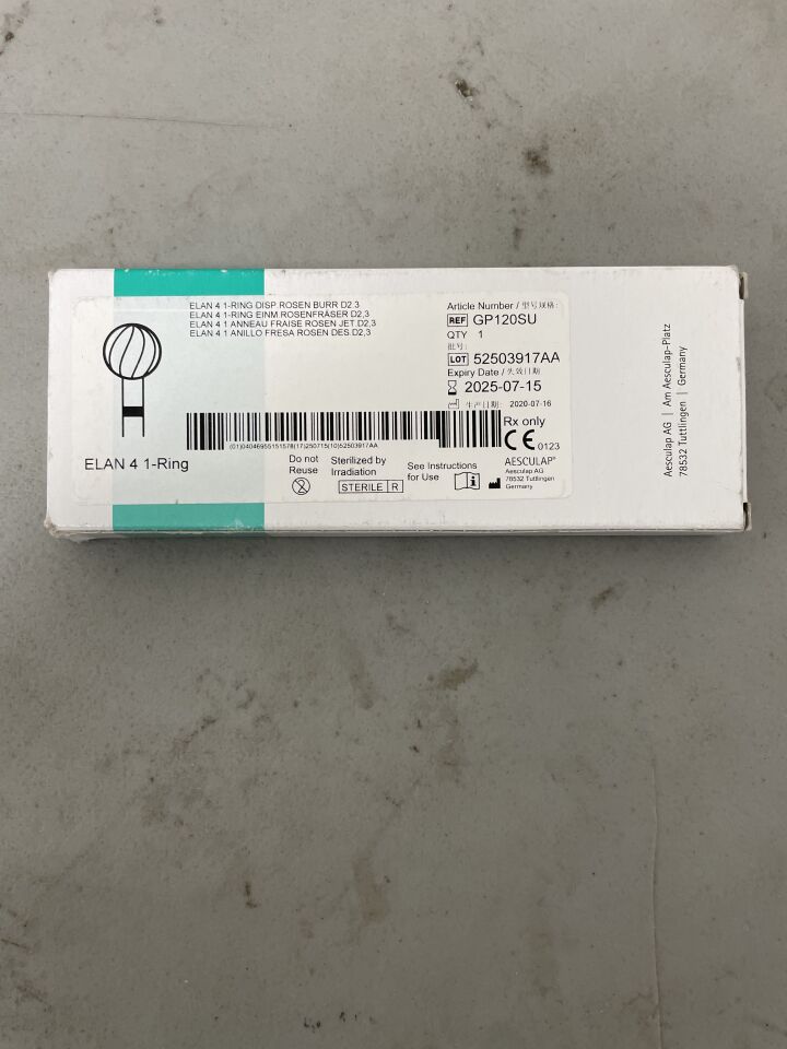 GP120SU - AESCULAP - ELAN 4 1-RING Disposable Rosen Burr, 2.3mm, (BX/1)